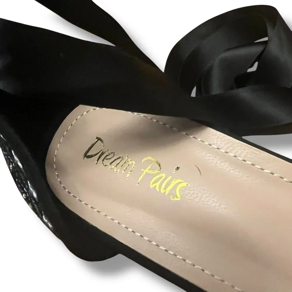 DREAM PAIRS Women 11 Espadrilles Closed Toe‎ Ankle Tie Ballerina Platform Wedge
